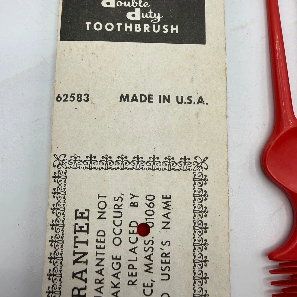 PRO Tease Vintage‎ Red Styling Comb Double Duty Hair Tool 1158